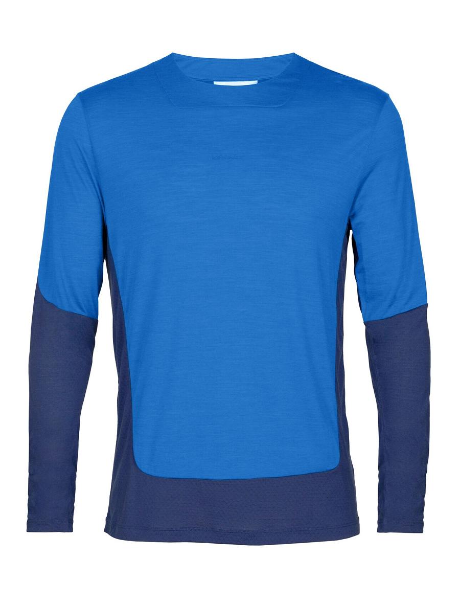 Icebreaker ZoneKnit™ Merino T-Shirt Miesten Long Sleeve Kuninkaallinen Sininen Laivastonsininen | FI 1232YXFU